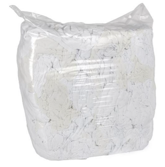 White Low lint Cleaning Rags - 10kg (Bag Free Shipping)